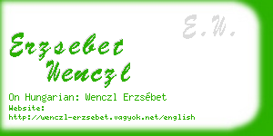 erzsebet wenczl business card